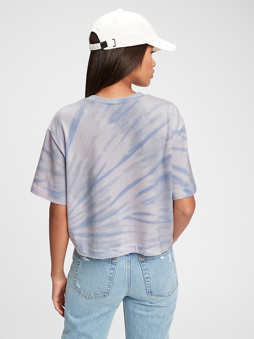 Image number 2 showing, Boxy Cropped Tie-Dye T-Shirt