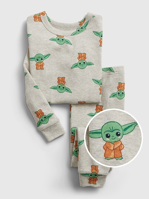 1 of 8 showing, with the color grey heather of product babyGap &#124 Star Wars™ 100% Organic Cotton PJ Set