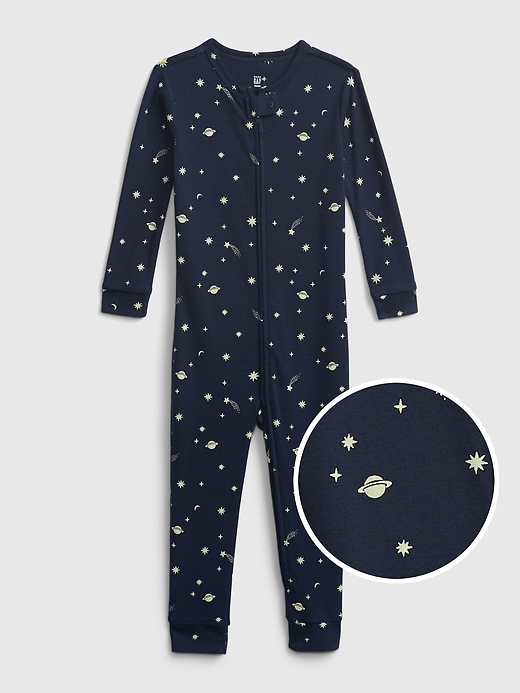 Image number 1 showing, babyGap 100% Organic Cotton Space Graphic One-Piece