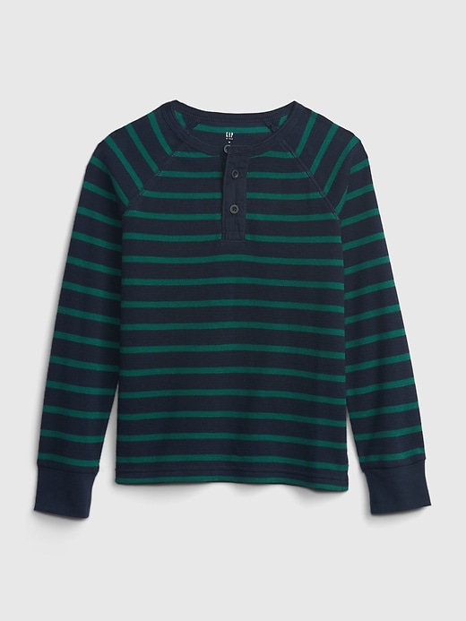 View large product image 1 of 1. Kids Waffle Knit Henley Shirt