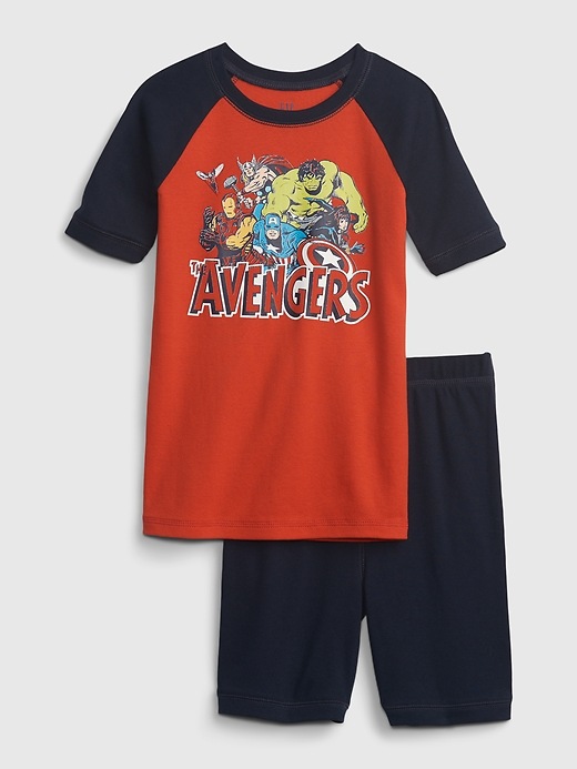 Image number 1 showing, GapKids &#124 Marvel Avengers Graphic 100% Organic Cotton PJ Set