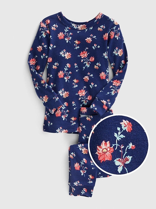 View large product image 1 of 1. babyGap 100% Organic Cotton Floral Long Sleeve PJ Set