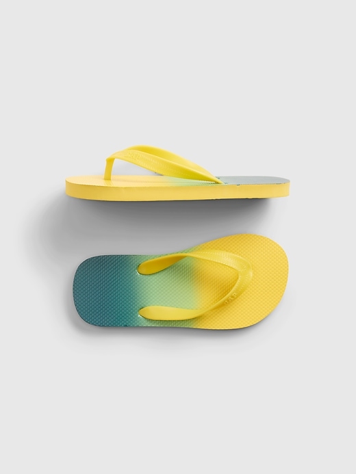 1 of 8 showing, with the color multi of product Kids Tie-Dye Flip Flops
