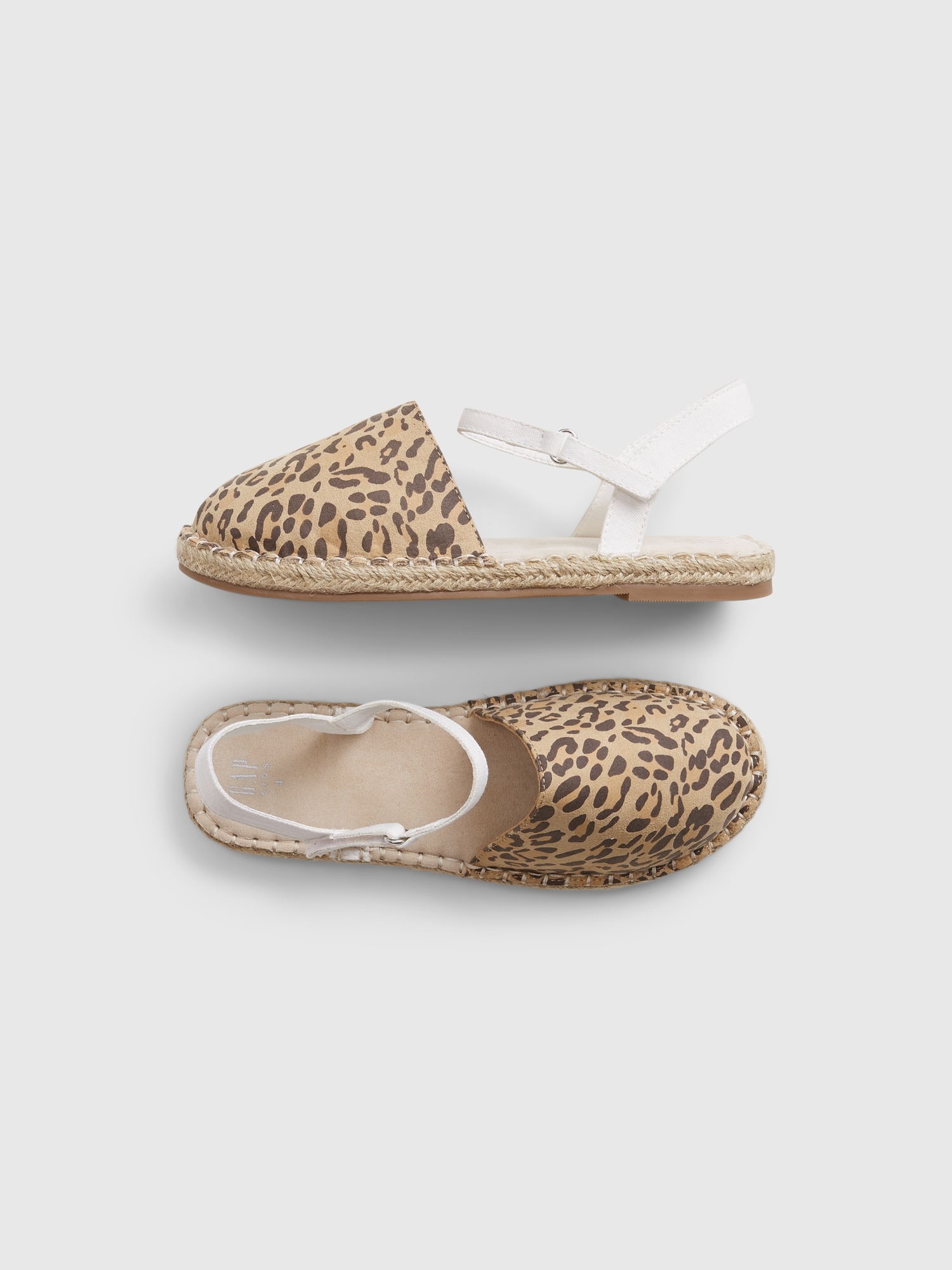 Kids Leopard Print Espadrille Sandals