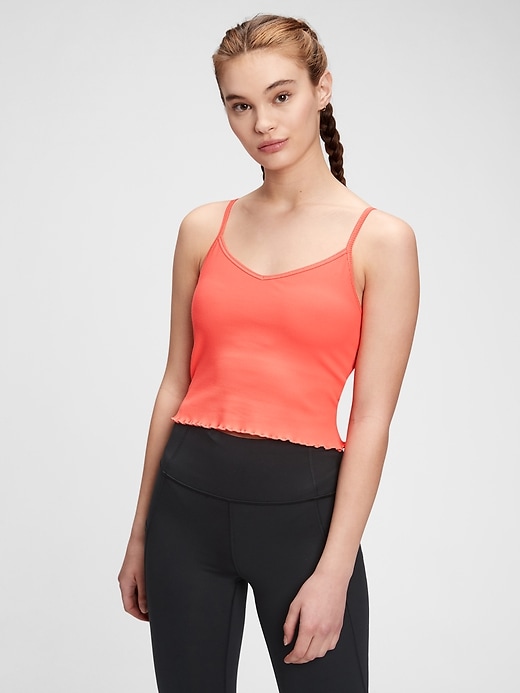 Image number 9 showing, GapFit Blackout Ribbed Cami Shelf Bra