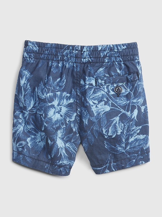 2 of 8 showing, with the color blue shade of product Baby Floral Pull-On Shorts