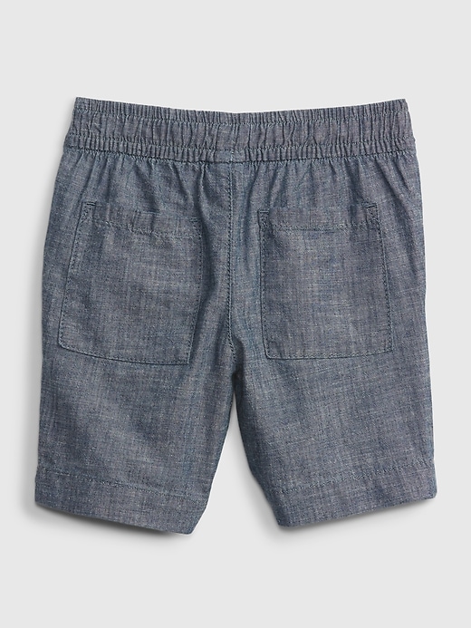 Image number 2 showing, Toddler Chambray Pull-On Shorts with Washwell&#153