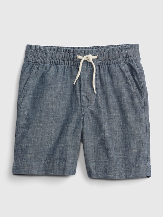 Image number 1 showing, Toddler Chambray Pull-On Shorts with Washwell&#153