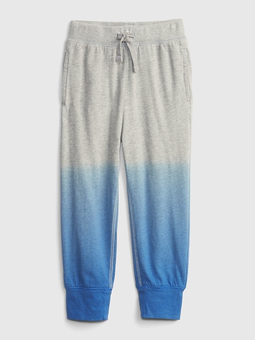 1 of 8 showing, with the color blue dip dye of product Toddler Organic Cotton Mix and Match Print Pull-On Joggers