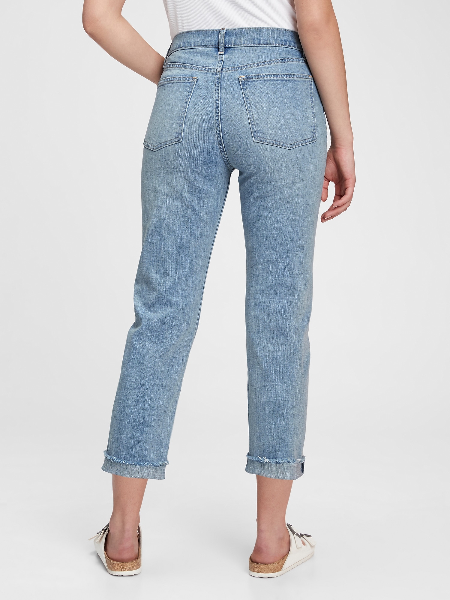 Gap high shop rise girlfriend jeans