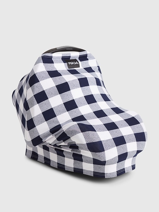 1 of 8 showing, with the color navy gingham of product Milk Snob Cover