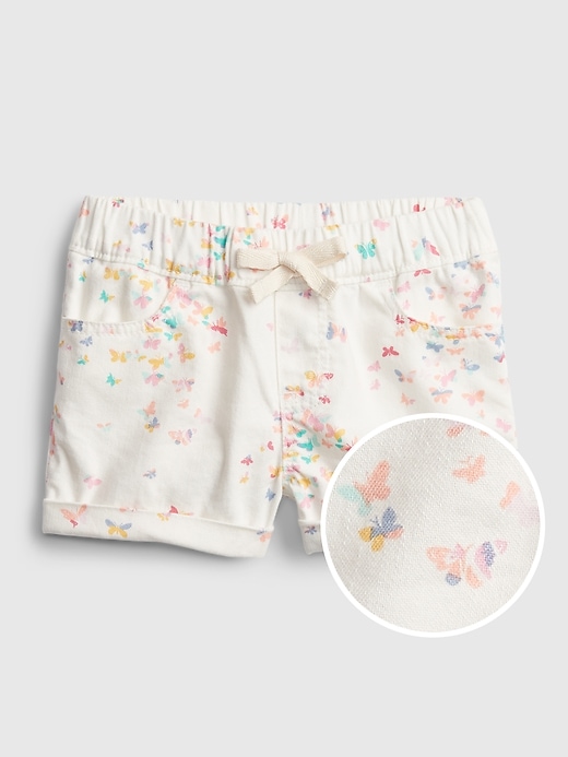 1 of 8 showing, with the color butterfly optic white of product Toddler Butterfly Shorts with Washwell™