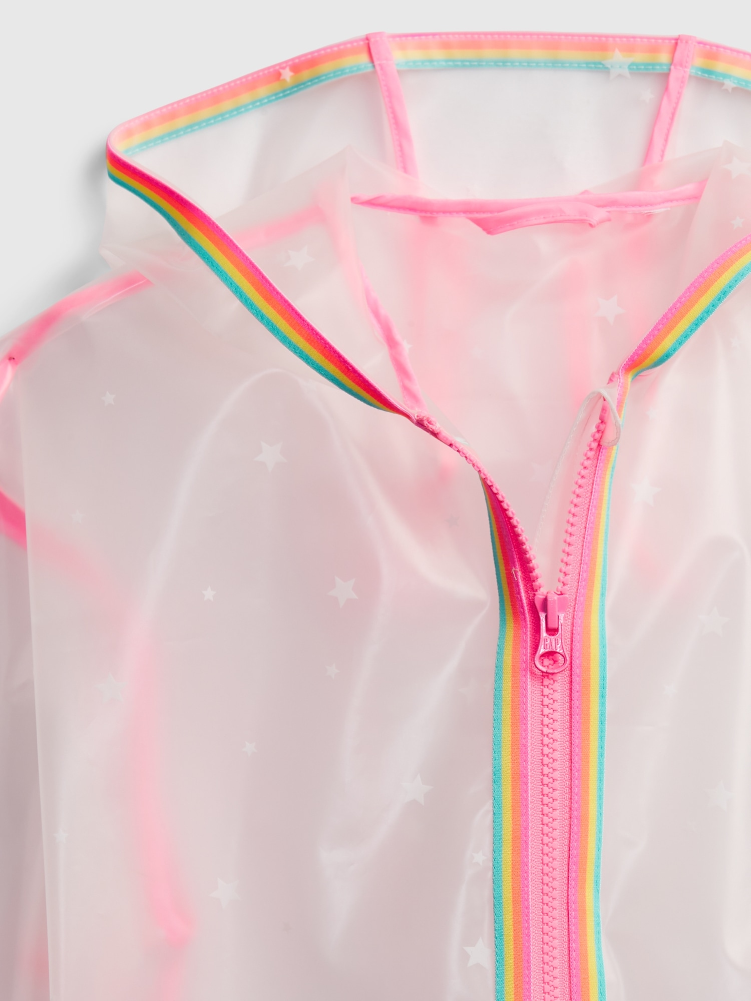 Clear rainbow deals rain jacket