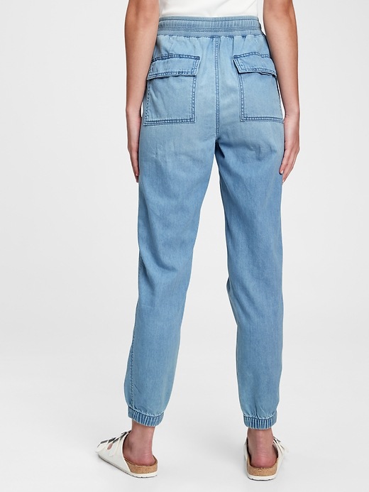 2 of 8 showing, with the color light indigo of product Soft Indigo Joggers With Washwell™