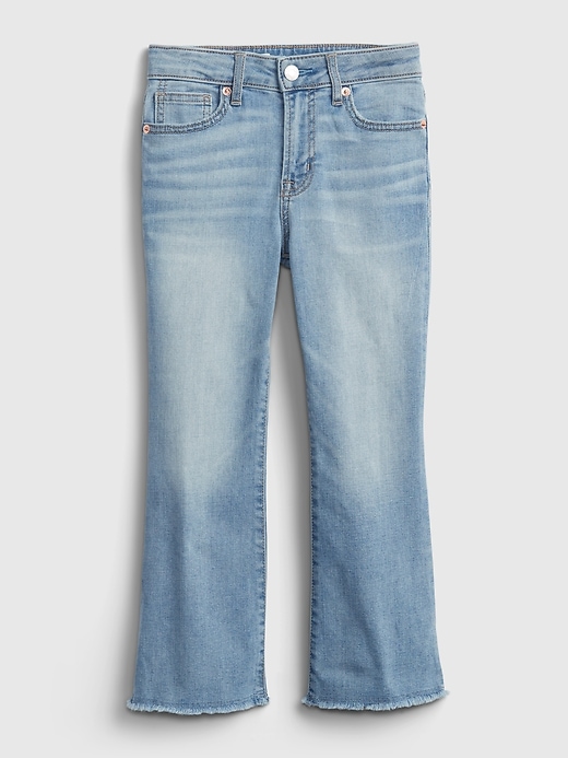Image number 1 showing, Kids High-Rise Ankle Flare Jeans with Stretch