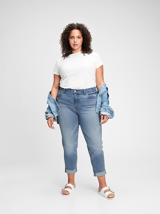 Image number 6 showing, High Rise Girlfriend Jeans