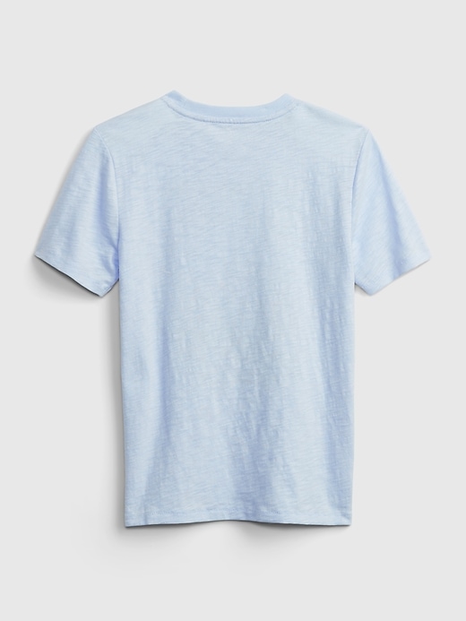2 of 8 showing, with the color bicoastal blue of product Kids Lenticular Graphic T-Shirt