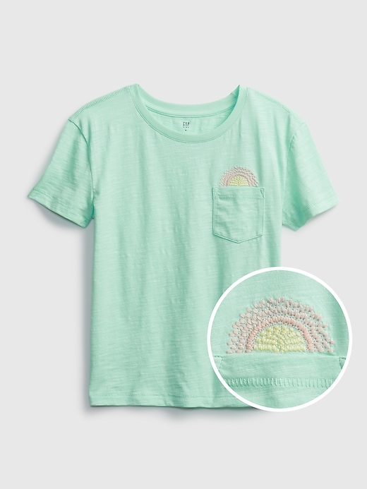 View large product image 1 of 1. Kids Print Pocket T-Shirt