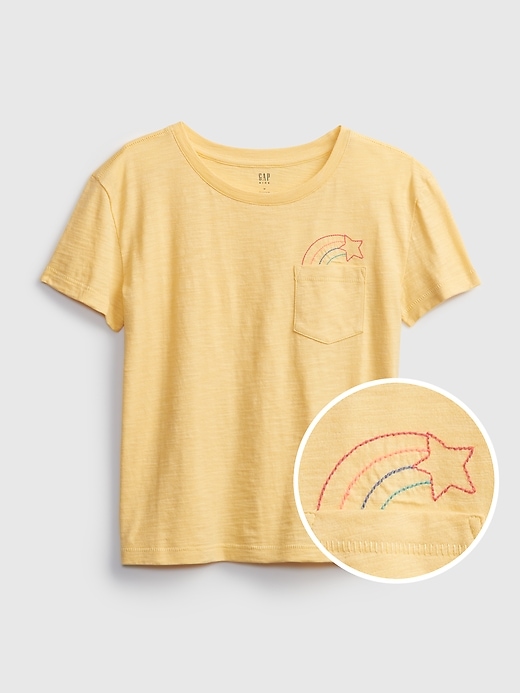 1 of 8 showing, with the color yellow sun of product Kids Print Pocket T-Shirt