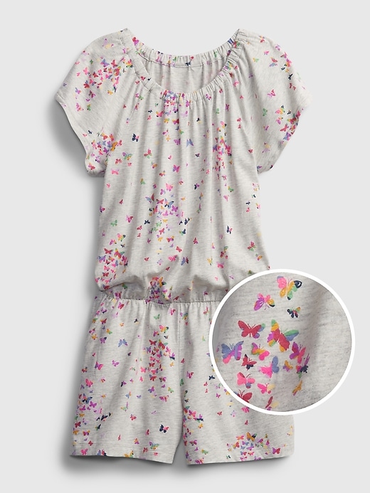 1 of 8 showing, with the color butterfly multi of product Kids Knit Romper