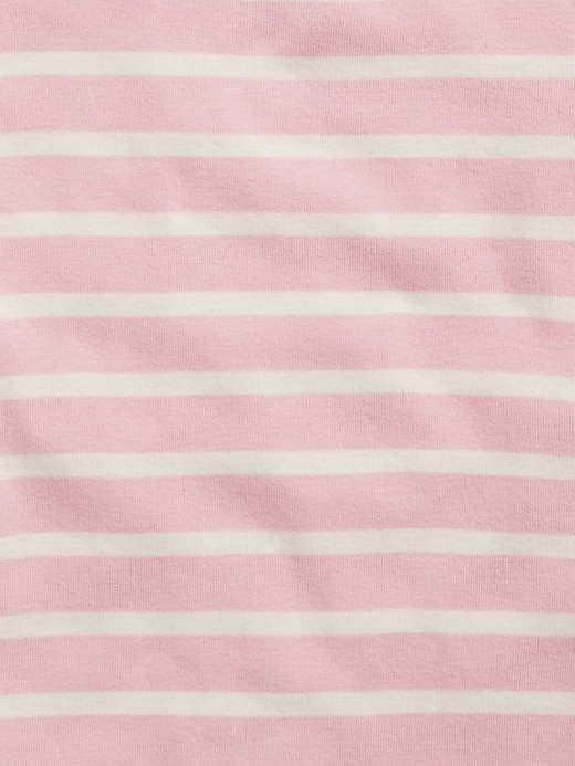 2 of 8 showing, with the color pink stripe of product Baby & ToddlerOrganic Cotton Stripe PJ Set