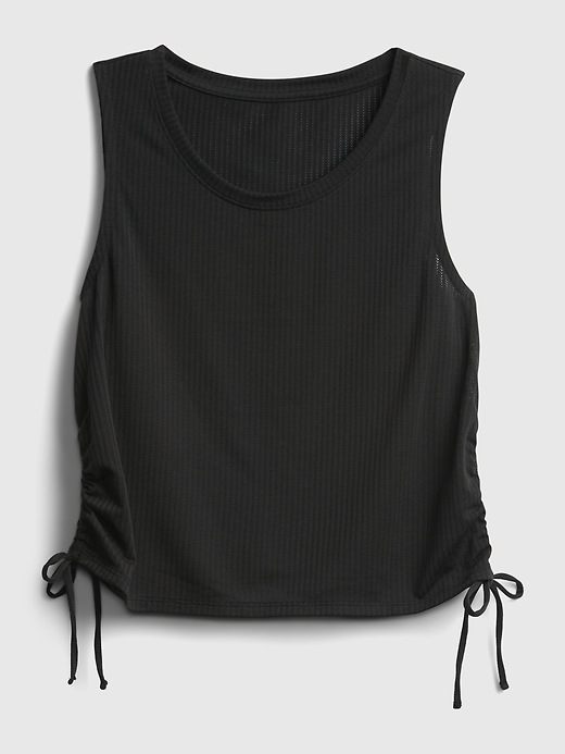 Image number 6 showing, GapFit Breathe Pointelle Ruched Side Tank Top