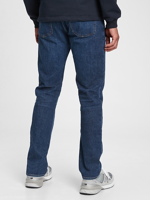 2 of 8 showing, with the color medium dark of product GapFlex Straight Jeans With Washwell™