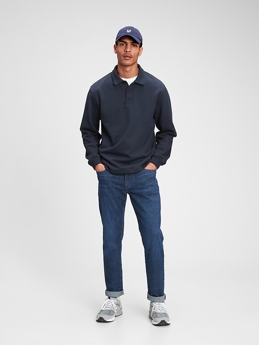 1 of 8 showing, with the color medium dark of product GapFlex Straight Jeans With Washwell™