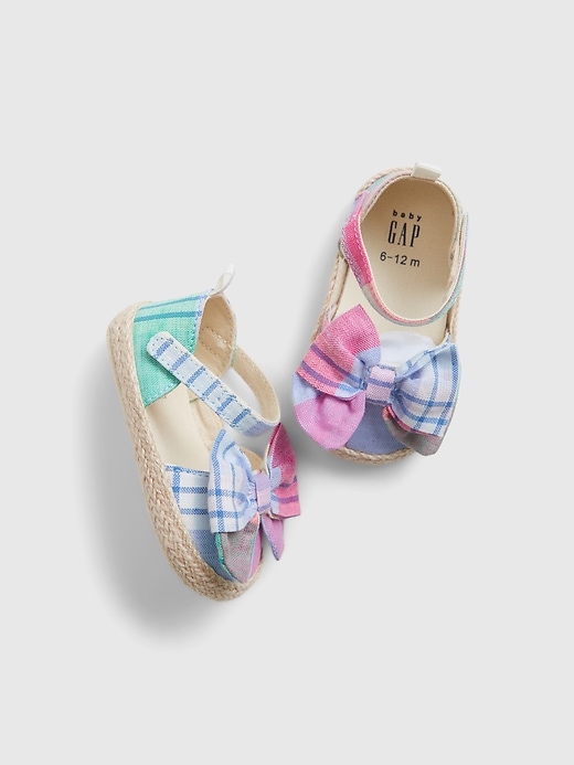 1 of 8 showing, with the color family plaid of product Baby Knit Sandals