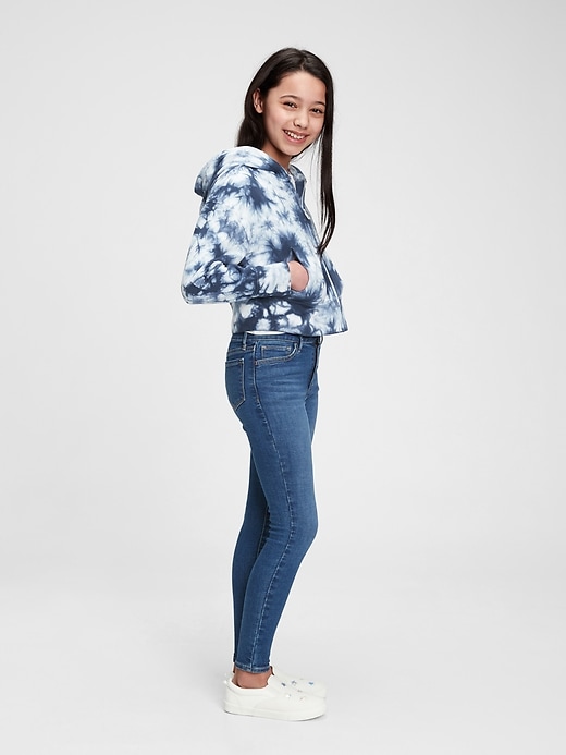 2 of 8 showing, with the color medium wash of product Kids Gen Good High Rise Jeggings with Stretch