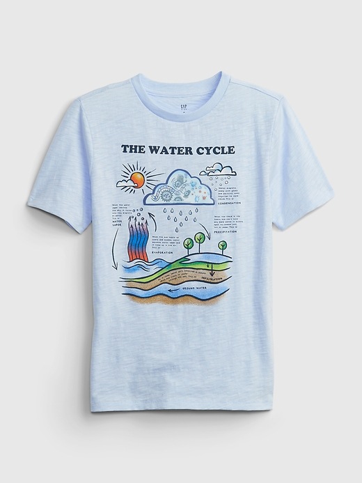 1 of 8 showing, with the color bicoastal blue of product Kids Lenticular Graphic T-Shirt