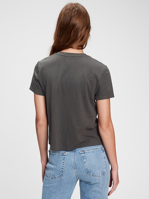 2 of 8 showing, with the color soft black of product Disney Mickey Mouse Shrunken T-Shirt