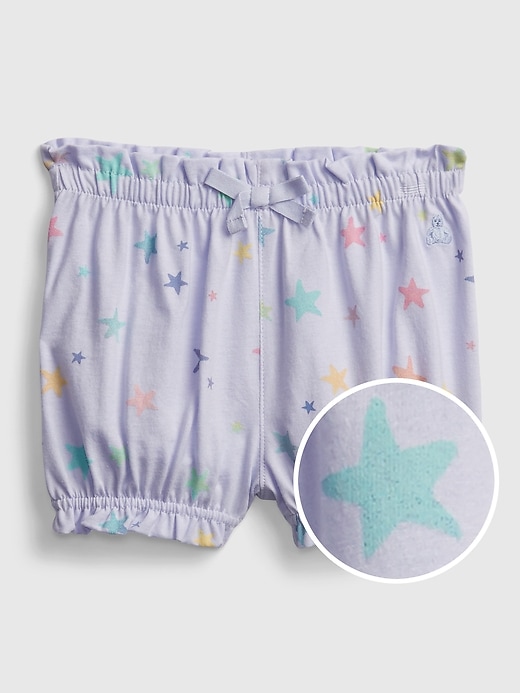 1 of 8 showing, with the color sunrise blue of product Baby 100% Organic Cotton Mix and Match Bubble Shorts