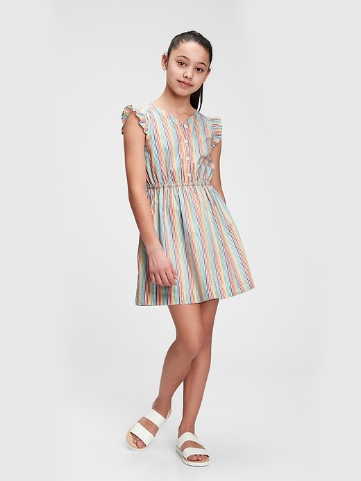 Image number 2 showing, Kids Rainbow Stripe Dress