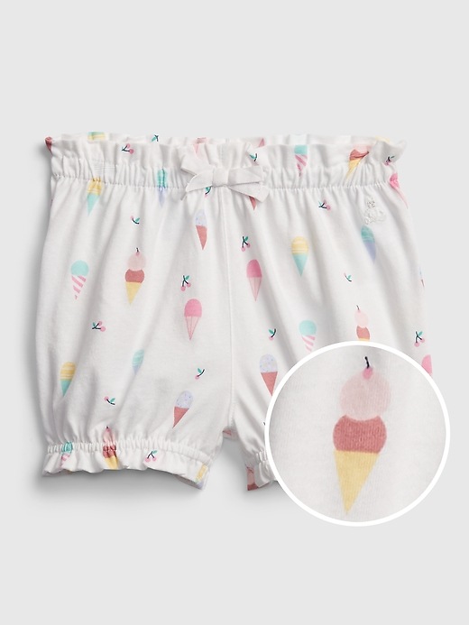 1 of 8 showing, with the color ice cream of product Baby Organic Cotton Mix and Match Print Pull-On Shorts