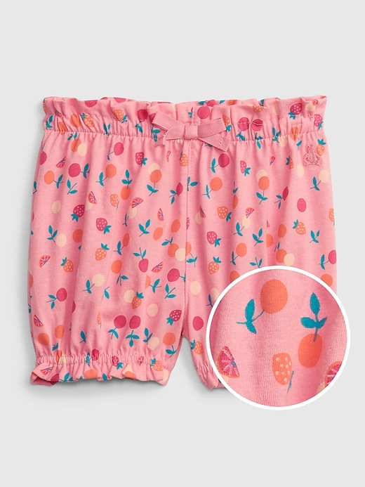 1 of 8 showing, with the color neon impulsive pink of product Baby Organic Cotton Mix and Match Bubble Shorts