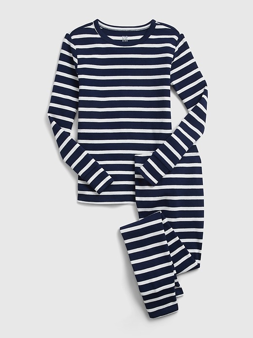 Image number 1 showing, Kids 100% Organic Cotton Stripe PJ Set
