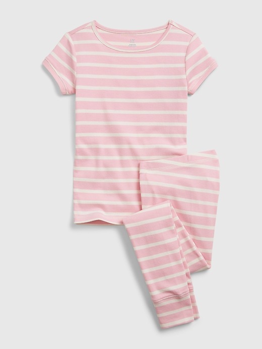 Image number 1 showing, Kids 100% Organic Cotton Stripe PJ Set