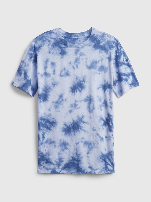 2 of 8 showing, with the color blue tie dye of product Teen Tie-Dye Tunic T-Shirt