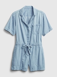 View large product image 7 of 7. Denim Romper with Washwell&#153