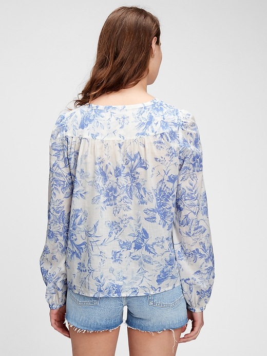 Image number 2 showing, Print Button-Front Blouse