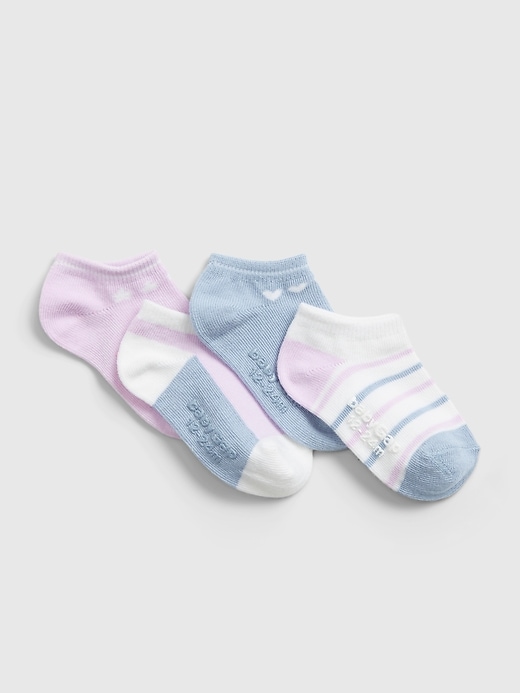 1 of 8 showing, with the color multi of product Toddler No-Show Socks (4-Pack)