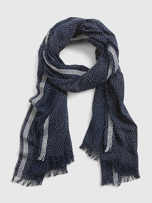 Oblong Navy with dot Scarf from Gap
