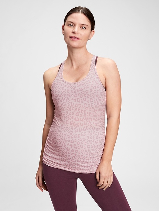 View large product image 1 of 1. Maternity GapFit Breathe Racerback Tank Top