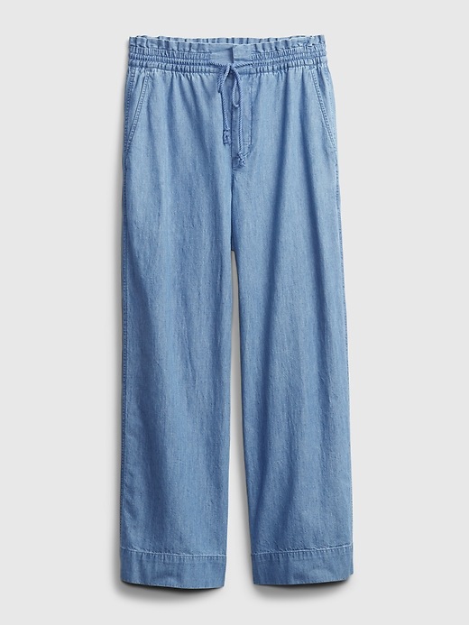 Image number 8 showing, High Rise Chambray Wide-Leg Pants With Washwell&#153