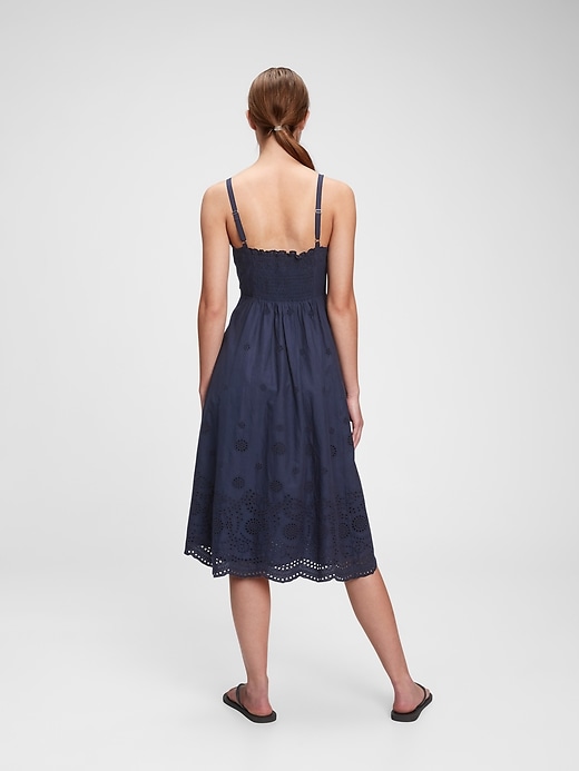 Image number 2 showing, Squareneck Eyelet Midi Dress