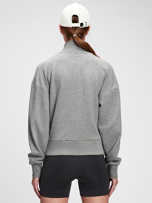 2 of 8 showing, with the color light heather grey of product Vintage Soft Half-Zip Sweatshirt