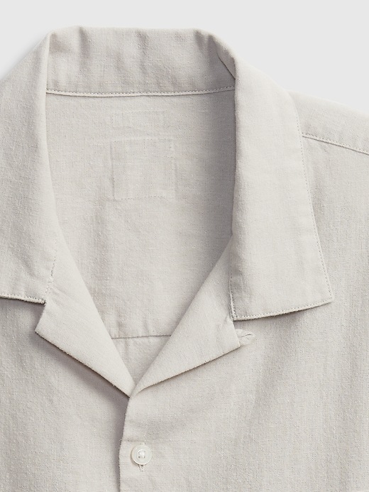 Image number 7 showing, Linen-Cotton Button-Front Shirt