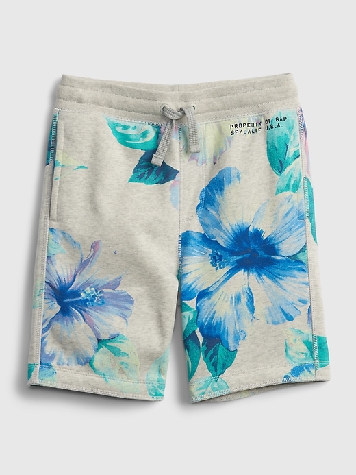 1 of 8 showing, with the color floral palm of product Kids Logo Pull-On Shorts