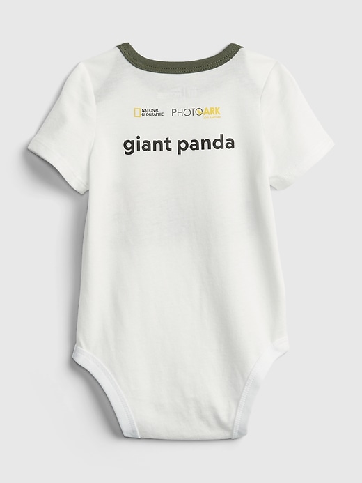 2 of 8 showing, with the color panda of product babyGap &#124 National Geographic Photo Ark 100% Organic Cotton Bodysuit
